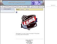 Tablet Screenshot of lakeshorehockeyarena.hockeyleaguestats.com